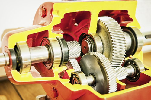 Figure 1. A cutout of a gearbox and its gear trains