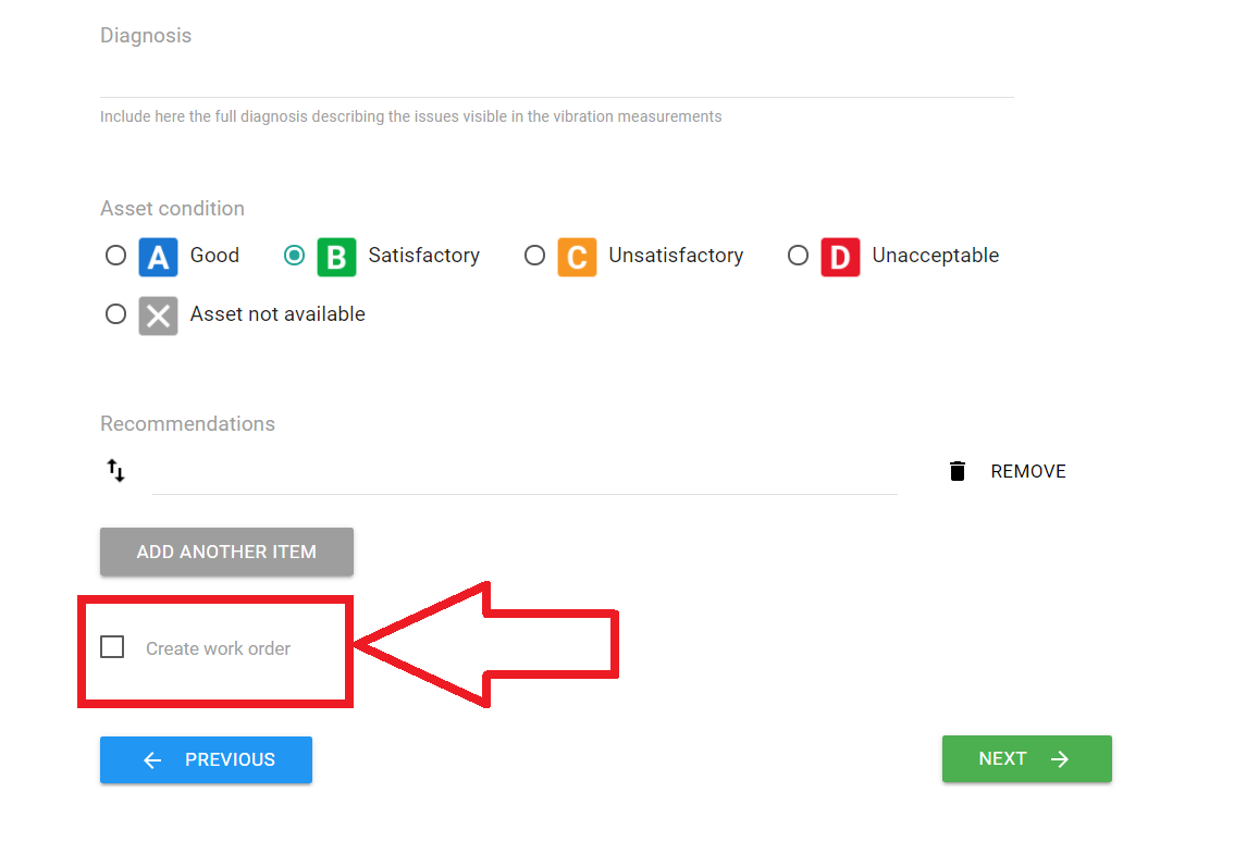 Work order creation from the report in Power-MI