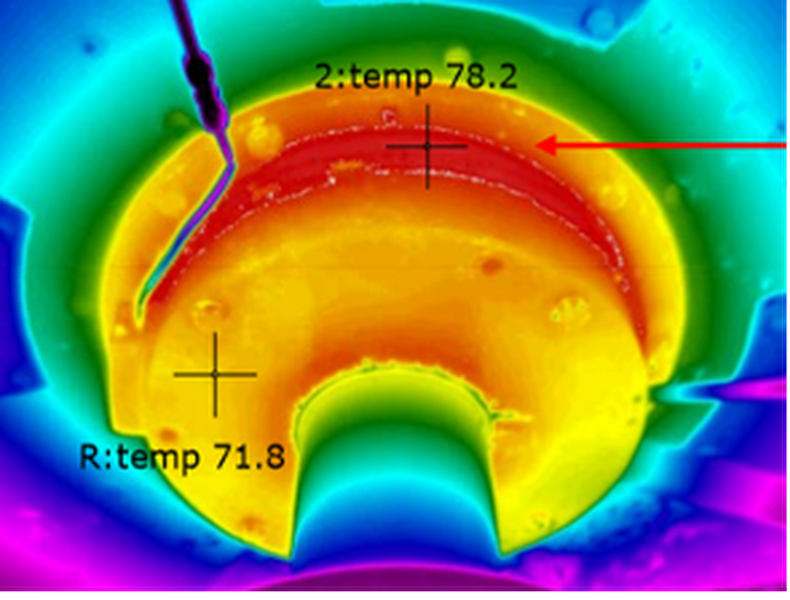 Bearing wear. Reference: R. Wayne Ruddock, Advanced Infrared Resources.